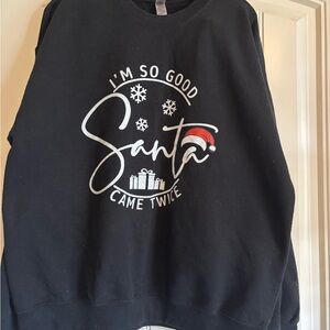 Gildan Black Santa Crewneck Sweater